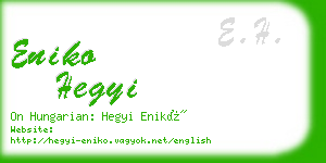 eniko hegyi business card